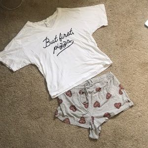 But First Pizza Matching Pajama Set